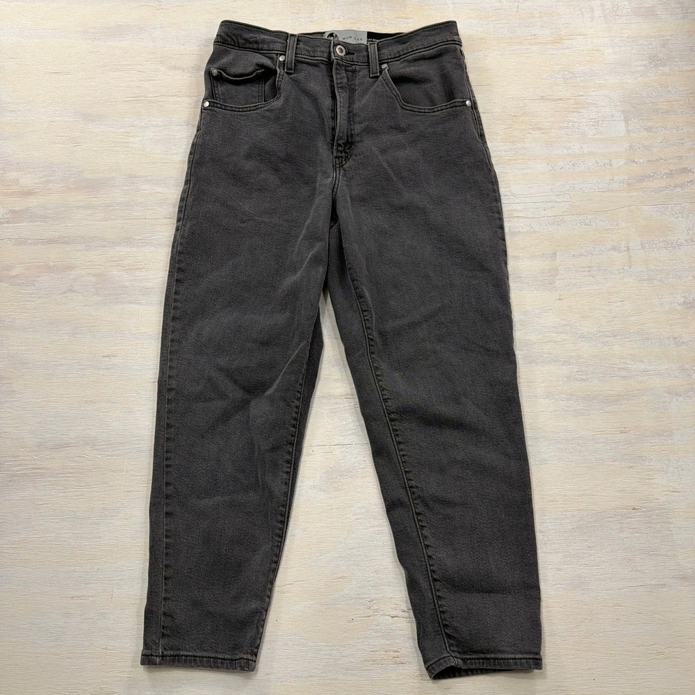 Levi's Jeans SilverTab Mom Jean W30 High Rise Tapered Washed Black Womens